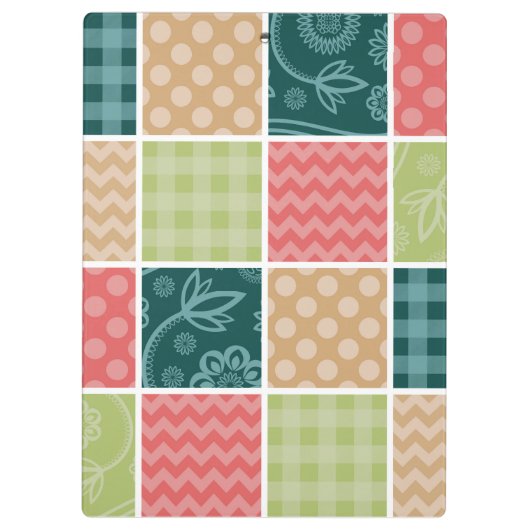 Porte-bloc Zigzag, Chevron, En vichy, Pois, Patchwork (Dos)