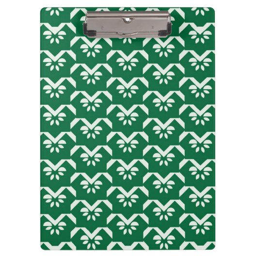 Porte-bloc Zigzag floral vert (Devant)