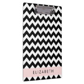 Porte-bloc Zigzag noir et blanc, Motif Chevron, Votre nom (Swatch)