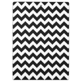 Porte-bloc Zigzag noir et blanc, Motif Chevron, Votre nom (Dos)