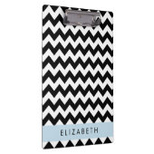 Porte-bloc Zigzag noir et blanc, Motif Chevron, Votre nom (Swatch)