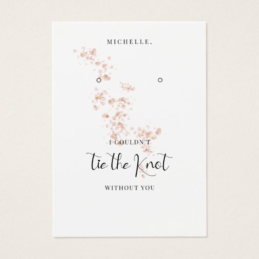 Porte-boucles de demoiselle d'honneur à aquarelle  (Devant)