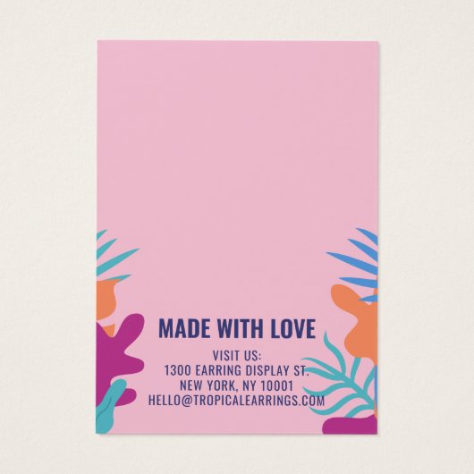 Porte-boucles d'oreilles pour illustration de mode (Dos)