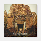 Porte Cambodge Temple ruines Magnet (Devant)