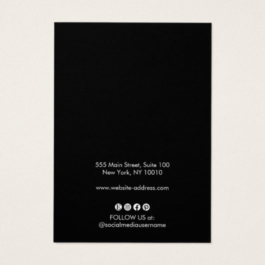 Porte-carte simple à oreille blanche (Dos)