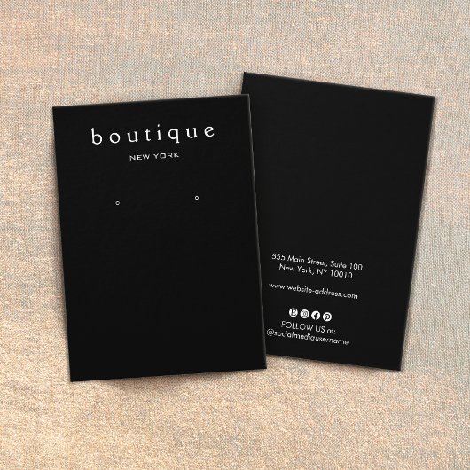 Porte-carte simple à oreille noire