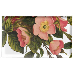 Porte-cartes De Placement Belle Botanique rose Rose vintage