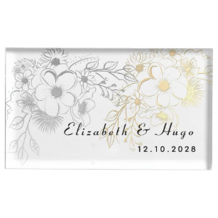 Porte-cartes De Table Elegant Floral Wedding
