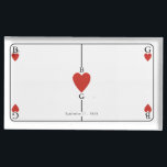 Porte-cartes De Table Monogramme Coeurs de jeu Mariage de carte<br><div class="desc">Un monogramme unique coeurs jouant style carte mariage design. Un design impressionnant qui utilise des éléments de jeu de cartes pour créer un design de papeterie mariage unique. Un élégant monogramme de mariage de coeur rouge. Un modèle d'un mariage de carte à jouer avec des éléments modernes. Des invitations de...</div>