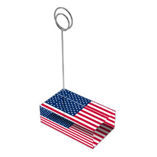 Porte-cartes De Table Titulaire de la carte Flag Place USA - Patriotique