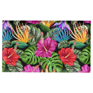 Porte-cartes De Table Tropical Floral Motif d'humeur estivale