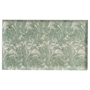 Porte-cartes De Table William Morris tulip fond textile vert