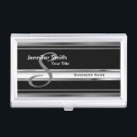 Porte-cartes De Visite Conception professionnelle Monogramme<br><div class="desc">Titulaires de carte professionnelle en noir et gris avec do-it-yourself Monogramme et Nom. REMARQUE : SEULEMENT CHANGER LES ZONES MODÈLES NÉCESSAIRES! 😀 Si nécessaire, vous pouvez supprimer le texte et commencer à ajouter le texte et la police que vous voulez. 📌 Si vous avez besoin d'une personnalisation plus poussée, cliquez...</div>