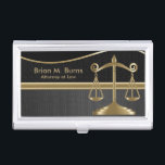 Porte-cartes De Visite Droit | Échelles de justice | Avocat - Or et noir<br><div class="desc">Titulaire de Cartes de visite d'avocat professionnel. Droit | Scales of Justice. Conçu en noir et or. Cartes de visite correspondants disponibles. ✔ REMARQUE : SEULEMENT CHANGER LES ZONES MODÈLES NÉCESSAIRES ! 😀 Si nécessaire, vous pouvez supprimer le texte et commencer à ajouter le texte et la police que vous...</div>
