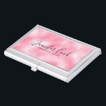 Porte-cartes De Visite Fraise & Crème Parties scintillant Faux moderne<br><div class="desc">Elégant moderne simple faux parties scintillant fraise et crème tonalités modèle personnalisable.</div>