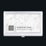 Porte-cartes De Visite Marbre blanc moderne de logo fait sur commande<br><div class="desc">Porte-cartes de carte de visite de marbre blanc moderne de logo fait sur commande d'entreprise.</div>