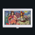 Porte-cartes De Visite Mona Lisa Romantic Funny Art coloré<br><div class="desc">Cette merveilleuse invitation prend des éléments de la Mona Lisa et de Van Gogh's Starry nuit pour faire un thème mariage exceptionnellement unique et fantasque stationnaire pour une invitation, merci, numéro de table, et plus encore! Mona Lisa - Cette image présente la Mona Lisa avec son homme, dansant dans la...</div>