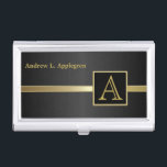 Porte-cartes De Visite Style Masculin exécutif | Monogramme<br><div class="desc">Titulaires de cartes professionnelles. REMARQUE : SEULEMENT CHANGER LES ZONES MODÈLES NÉCESSAIRES! 😀 Si nécessaire, vous pouvez supprimer le texte et commencer à ajouter le texte et la police que vous voulez. 📌 Si vous avez besoin d'une personnalisation plus poussée, cliquez sur le bouton "Cliquez pour Customiser plus loin" ou...</div>