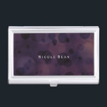 Porte-cartes De Visite Titulaire de carte d'affaires Bokeh Glam Purple &<br><div class="desc">Titulaire de carte d'affaires Bokeh Glam Purple & Gold. Customisez avec n'importe quel texte ou laissez-le vide.</div>