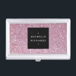 Porte-cartes De Visite Titulaire d'une carte de visite Glamour Rose Parti<br><div class="desc">Coordonne avec le modèle "Glamour rose Parties scintillant Modern Beauty Business Card Template". © 1201AM CREATIVE</div>