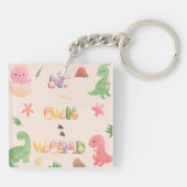 Porte-clé an acrylique | Monde de dinosaures migno (Dos)