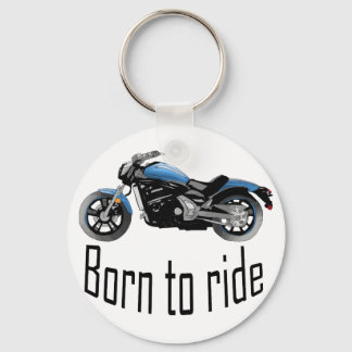 Porte-clé "Born to ride", moto-bleue Sleutelhanger