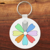 Porte-clé bouton fleur chanceuse Keychian (Recto)