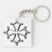 Porte-clé carré Croix occitane (Dos)