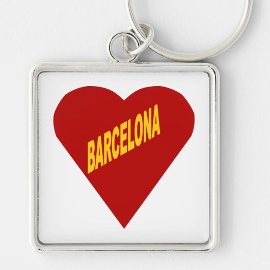 Porte-clé carré Premium BARCELONA (Devant)