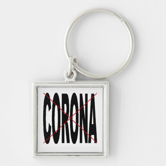 Porte-clé carré Premium CORONA X (Devant)