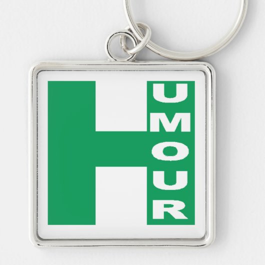 Porte-clé carré Premium HUMOR Sleutelhanger (Voorkant)