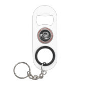 Porte-clé Décapsuleur [410] Scorpion d'argent sacré sur noir (Devant)