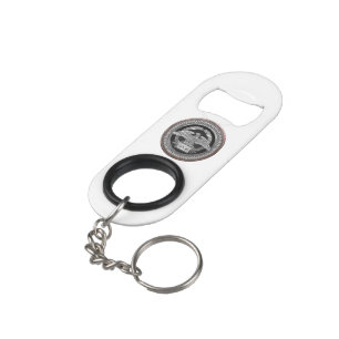 Porte-clé Décapsuleur [500] Aigle impérial romain d'argent sur Médaillon