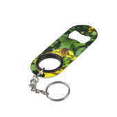 Porte-clé Décapsuleur Abeille sur Fleurs Jaunes (angle arrière)