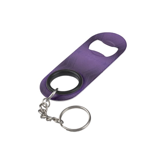 Porte-clé Décapsuleur Acceptation | Motif Boho violet écectique (angle arrière)