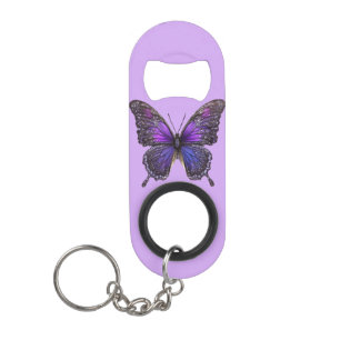 Porte-clé Décapsuleur Ailes rides : Papillon pourpre