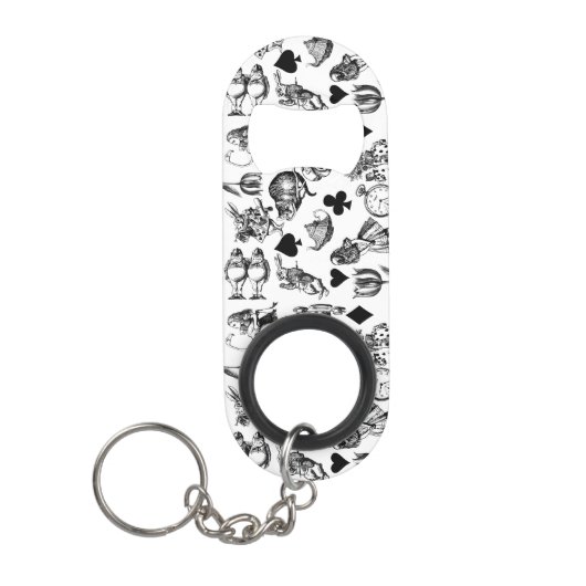 Porte-clé Décapsuleur Alice White Rabbit Wonderland Classic (Devant)