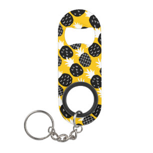 Porte-clé Décapsuleur Ananas noir