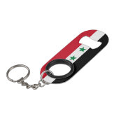 Porte-clé Décapsuleur Ancien drapeau de Syrie (Devant Angle)