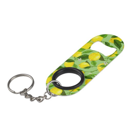 Porte-clé Décapsuleur Aquarelle Citron 3 (Devant Angle)