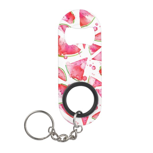 Porte-clé Décapsuleur Aquarelle pastèque 1 (Devant)