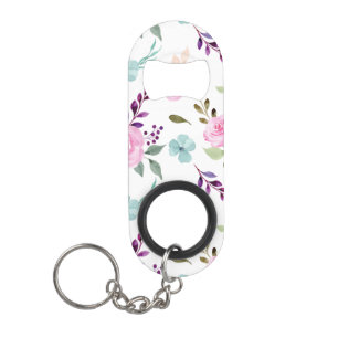 Porte-clé Décapsuleur Aquarelle rose