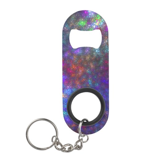 Porte-clé Décapsuleur Arc arc-en-ciel fractal (Devant)