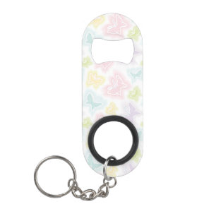 Porte-clé Décapsuleur Arrière - plan avec des papillons dans l'aquarell