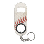 Porte-clé Décapsuleur Arrière - plan de base-ball monogramme rustique mo (Dos)
