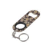 Porte-clé Décapsuleur Arrière - plan de style de Paisley (angle arrière)