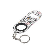 Porte-clé Décapsuleur arrière - plan d'illustration d'oiseau de pingouin (angle arrière)