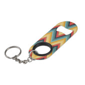 Porte-clé Décapsuleur Arrière - plan rayé 2 de zigzag (Devant Angle)
