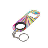 Porte-clé Décapsuleur Arrière - plan rayé frais (angle arrière)