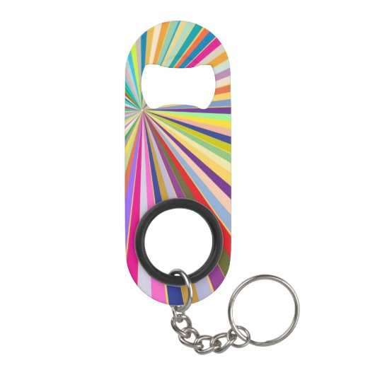 Porte-clé Décapsuleur Arrière - plan rayé frais (Dos)